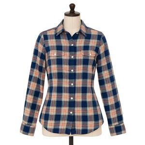 Old Navy Womens M Flannel‎ Shirt Cabin Core Rustic Fall Cozy Edit Vintage Prep